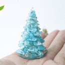 Jelly-like Iridescent Resin Crystal Christmas Tree Ornament - 55 x 87mm Decorative Mixed Gemstone Style Tabletop Tree for Festive Home Decor Gift Giving-4