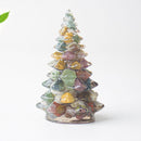 Jelly-like Iridescent Resin Crystal Christmas Tree Ornament - 55 x 87mm Decorative Mixed Gemstone Style Tabletop Tree for Festive Home Decor Gift Giving-7