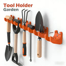 5PCS Orange Garden Tool Holder with Mounting Screws - Double Hooks Wall Storage Bracket, Compact Garden Tool Organiser for Shovels, Rakes and Hand Tools-1