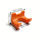 5PCS Orange Garden Tool Holder with Mounting Screws - Double Hooks Wall Storage Bracket, Compact Garden Tool Organiser for Shovels, Rakes and Hand Tools-4