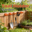 10PCS Orange Garden Tool Holder with Mounting Screws - Double Hooks Wall Storage Bracket, Compact Garden Tool Organiser for Shovels, Rakes and Hand Tools-1