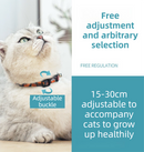 Style 7 Adjustable Anti-suffocation Cat Collar with Bell (15 to 30cm) -  Lightweight Printed Kitten Breakaway Neck Collar, Quick Release Safety Buckle, Colourful Pet Accessories, Style 1-3