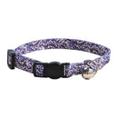 Style 8 Adjustable Anti-suffocation Cat Collar with Bell (15 to 30cm) -  Lightweight Printed Kitten Breakaway Neck Collar, Quick Release Safety Buckle, Colourful Pet Accessories, Style 1-1