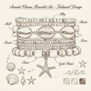 Colorful Bohemian Layered Beach Bracelet Set (Boxed) - 8 PCS Women's Stackable Clay Beaded Bracelets with Cowrie Shells & Starfish Charm, Eco-Friendly Coastal Summer Holiday Jewellery-4