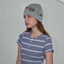 Women's Cute Dog Jacquard Knitted Beanie Hat with Leopard Heart - Wool Blend Winter Skull Cap, Soft Lightweight Warm Knit Hat for Stylish Casual Outfits-2
