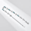 Blue Zircon Tennis Bracelet -Adjustable Extender, Elegant Crystal Jewelry Gift for Women-4