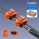 2 Pack Orange Magnetic Fishing Rod Holder Clip -  ABS Lure Rod Fastener with EVA Padding and Magnetic Hook Keeper for Kayak and Boat Storage-1