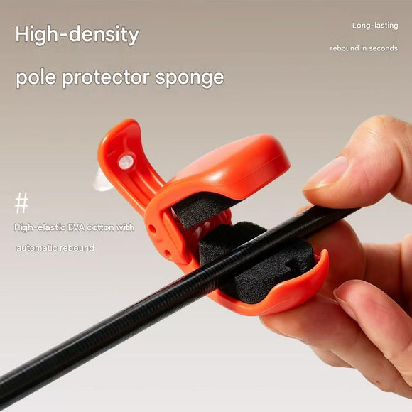 2 Pack Orange Magnetic Fishing Rod Holder Clip -  ABS Lure Rod Fastener with EVA Padding and Magnetic Hook Keeper for Kayak and Boat Storage