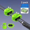 2 Pack Green Magnetic Fishing Rod Holder Clip -  ABS Lure Rod Fastener with EVA Padding and Magnetic Hook Keeper for Kayak and Boat Storage-1