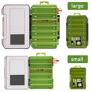 Blue Large Size 19.8cm Fishing Lure Storage Box - Double Sided PP Tackle Organizer with Drainage System - Durable Hard Case for Minnows, Crankbaits, Hooks-6