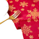 Red Festive Christmas tree-Print Christmas Table Runner - 28x200cm Polyester Table Decoration, Ideal for Christmas Parties and Home Decor-3