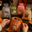 6 Pack Halloween Burlap Drawstring Bags - Assorted Printed Treat and Gift Pouches for Candy, Party Favours, Halloween Events and Seasonal Storage-4