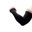 2 Pair Cooling Arm Sleeves with Thumb Hole - Black 38-40cm Breathable Stretch Sun Sleeves for Cycling, Running, Hiking, Fishing, Driving and Outdoor Activities-1