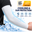 2 Pair Cooling Arm Sleeves with Thumb Hole - Black 38-40cm Breathable Stretch Sun Sleeves for Cycling, Running, Hiking, Fishing, Driving and Outdoor Activities-2