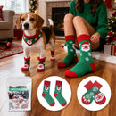 Matching Christmas Socks Set for Adult and Dog- Santa Claus Design with One Pair Adult Socks and One Set M Size Anti Slip Pet Socks for Festive Photos and Holiday Wear-3