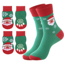 Matching Christmas Socks Set for Adult and Dog- Santa Claus Design with One Pair Adult Socks and One Set L Size Anti Slip Pet Socks for Festive Photos and Holiday Wear-1