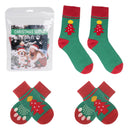 Matching Christmas Socks Set for Adult and Dog- Christmas Tree Design with One Pair Adult Socks and One Set L Size Anti Slip Pet Socks for Festive Photos and Holiday Wear-2