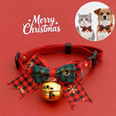 2 PCS Red Pet Christmas Bow Collar with Bell- 21-30 cm Adjustable Festive Bowtie Neck Collar for Cats and Dogs, Cute Holiday Party Decoration Accessory-2