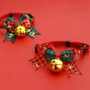 2 PCS Red Pet Christmas Bow Collar with Bell- 45-78 cm Adjustable Festive Bowtie Neck Collar for Cats and Dogs, Cute Holiday Party Decoration Accessory-4