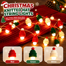 Christmas Knitted Hat String Lights (1.5M)- Warm White LED Fairy Lights with Red, Green and White Mini Hat Covers, Battery Powered Festive Decor for Tree, Mantel and Windows-4