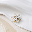 2 Piece Christmas Snowflake Button Cover Set - 2.4cm Sparkling Silver Snowflake Decorative Shirt Button Covers for Blouses, Dresses and Festive Outfits-1
