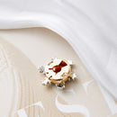2 Piece Christmas Snowflake Button Cover Set - 2.4cm Sparkling Silver Snowflake Decorative Shirt Button Covers for Blouses, Dresses and Festive Outfits-4