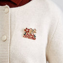 Christmas Merry Christmas Brooch - Festive Candy Cane, Poinsettia and Holly Pin with Rhinestone Details, Gold Tone Holiday Accessory for Clothing, Scarves and Bags-2