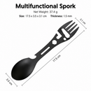 Multifunctional Camping Spork - Stainless Steel Spoon Fork Combo with Bottle Opener, Can Opener and Wrench Tool, Portable Outdoor Cutlery for Hiking, Camping and Picnics-2