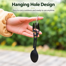 Multifunctional Camping Spork - Stainless Steel Spoon Fork Combo with Bottle Opener, Can Opener and Wrench Tool, Portable Outdoor Cutlery for Hiking, Camping and Picnics-4
