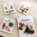 3 Piece Red Green Enamel Christmas Brooch Pins Set - Gold Alloy Festive Lapel Badges with Snowflake, Bell and Gift Box Design, Holiday Jewellery for Suits, Jackets, Bags and Gifts-5