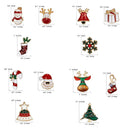 3 Piece Red Green Enamel Christmas Brooch Pins Set - Gold Alloy Festive Lapel Badges with Christmas Stocking, Reindeer and Snowman Design, Holiday Jewellery for Suits, Jackets, Bags and Gifts-4