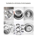 100 Pack Disposable Sink Strainer Bags - Stretchable Polyester Mesh Drain Filter for Kitchen Waste - Prevents Clogs, Easy Mess Free Cleanup, Fits Standard Sink Baskets-5