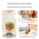 100 Pack Disposable Sink Strainer Bags - Stretchable Polyester Mesh Drain Filter for Kitchen Waste - Prevents Clogs, Easy Mess Free Cleanup, Fits Standard Sink Baskets-6