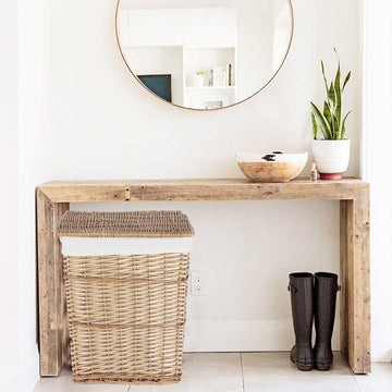 6 Piece Wicker Storage Baskets With Liner Set - 0