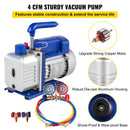 4CFM 1/4HP Rotary Vane Vacuum Pump + R134AManifold Gauge Tester Charging +Hose-3