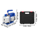 4CFM 1/4HP Rotary Vane Vacuum Pump + R134AManifold Gauge Tester Charging +Hose-8