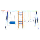 VEVOR Swing Sets for Backyard 6 in 1 Swing Set 440lbs Capacity Metal Swingset-10