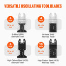 30PCS Multi Tool Blades Kits, Universal Quick Release Oscillating Saw Blades, 8 Types Wood Metal Plastic Oscillating Tool Blades, Fit Dewalt Bosch Milwaukee Hitachi Chicago Craftsman-4