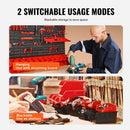 Wall Mounted Storage Bins, 30-Bin Parts Rack Organizer Garage Plastic Shop Tool with Wall Panels/Tool Holders/Hooks, Tool Organizer for Nuts, Bolts, Screws, Nails, Beads, Buttons, Black and Red-3