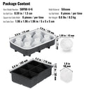 Ice Cube Trays (Set of 2), 2-in-1 Combo with Silicone Sphere Ice Ball Maker & Large Square Ice Cube Maker with Lid, Reusable Easy Release BPA Free Ice Tray Set for Whiskey Cocktails Bourbon-7