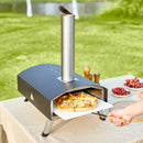 VEVOR Outdoor Pizza Oven, 12-inch, Wood Pellet and Charcoal Fired Pizza Maker, Portable Outside Stainless Steel Pizza Grill with Pizza Stone, Waterproof Cover, Shovel, Wood Burner for Backyard Camping-8