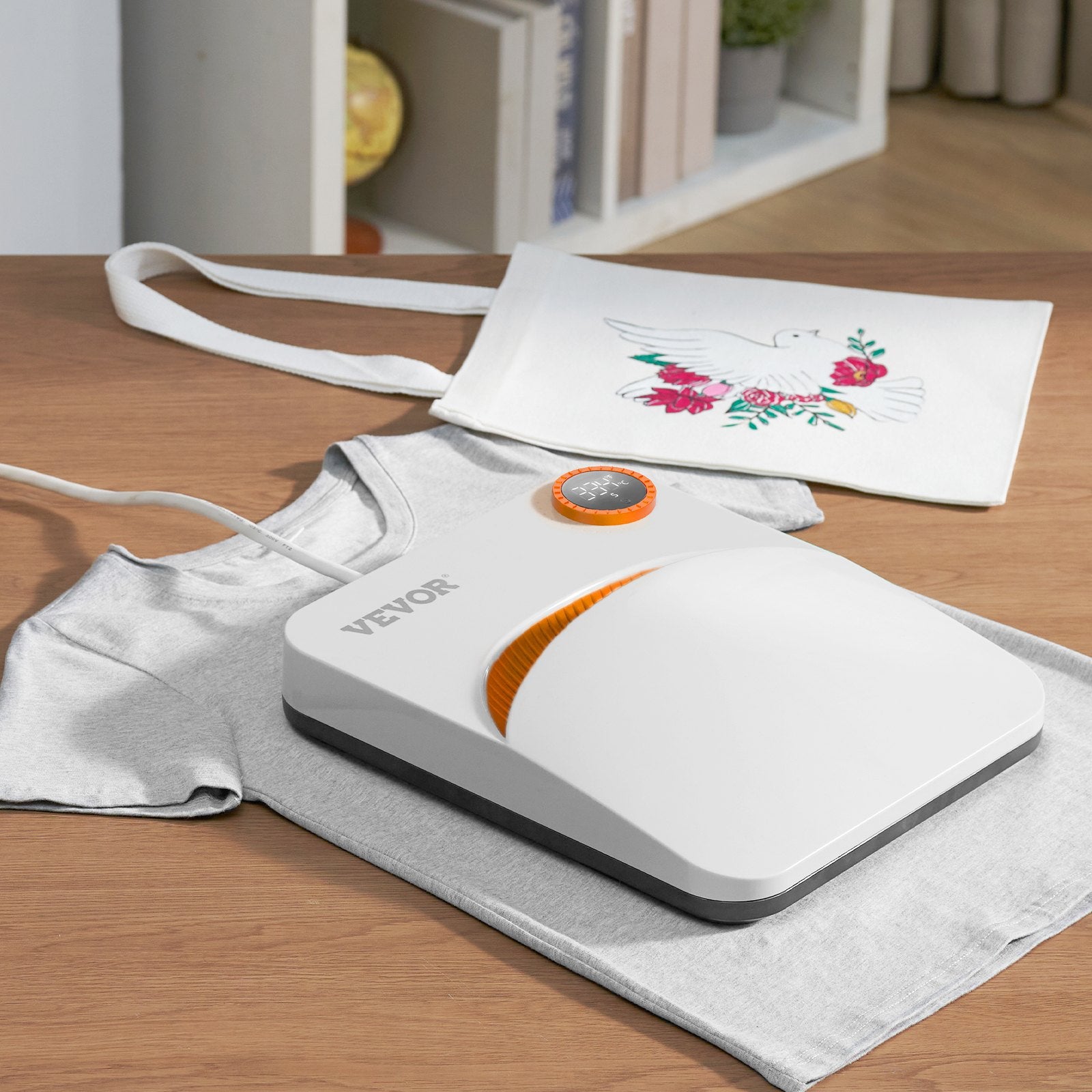 VEVOR Heat Press 12 x 10 in Portable Easy Press Sublimation Transfer DIY T-shirt