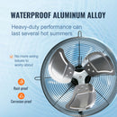 Shutter Exhaust Fan, 254 mm High-speed 1400RPM 753 CFM, Aluminum Wall Mount Attic Fan with AC-motor, Ventilation and Cooling for Greenhouses, Garages, Sheds, Shops-4