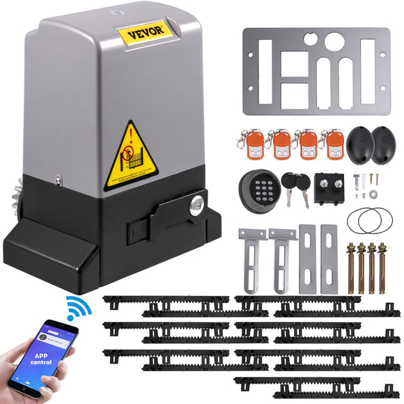 VEVOR Sliding Gate Opener Automatic Sliding Gate 1800 KG 4 Remote & APP Control