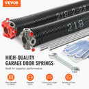 VEVOR Garage Door Torsion Springs Pair of 0.218 x 2 x 23inch with Winding Bars-2