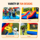 Inflatable Bounce House, Outdoor High Quality Playhouse Trampoline, Jumping Bouncer with Blower, Slide, and Storage Bag, Family Backyard Bouncy Castle, for Kid Ages 3_10 Years, 4.5x4.4x2m-4