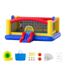 Inflatable Bounce House, Outdoor High Quality Playhouse Trampoline, Jumping Bouncer with Blower, Slide, and Storage Bag, Family Backyard Bouncy Castle, for Kid Ages 3_10 Years, 4.5x4.4x2m-9