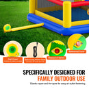 VEVOR Inflatable Bounce House, Outdoor High Quality Playhouse Trampoline, Jumping Bouncer with Blower, Slide, and Storage Bag, Family Backyard Bouncy Castle, for Kid Ages 3_10 Years, 4.5x4.4x2m-5