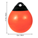 Boat Buoy Balls, 15\" Diameter Inflatable Heavy-Duty Marine-Grade PVC Marker Buoys, Round Boat Mooring Buoys, Anchoring, Rafting, Marking, Fishing, Orange-8