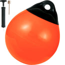 Boat Buoy Balls, 15\" Diameter Inflatable Heavy-Duty Marine-Grade PVC Marker Buoys, Round Boat Mooring Buoys, Anchoring, Rafting, Marking, Fishing, Orange-9